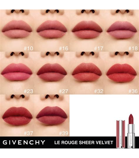 givenchy smokey look|LE ROUGE SHEER VELVET .